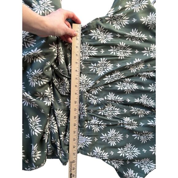 Sohalia Maxi Dress One Size Green Floral Sun Cover up Viscose - Picture 4 of 9